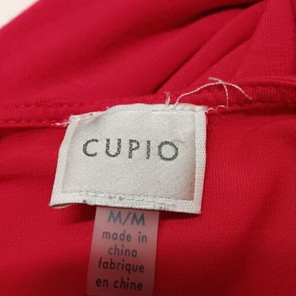 Cupio Open Shoulder Cold Shoulder Tee Blouse Top Magenta Size Medium EUC - Picture 5 of 5